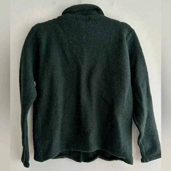 Bicé Forest Green 100% Wool Cardigan Sweater Jacket, Size Large - Picture 12 of 16